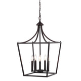 Tiffany 10" Iron Classic Midcentury Pendant Lantern