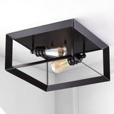 Bruckeolm 13" 2-Light Iron Modern Farmhouse LED Flush Mount