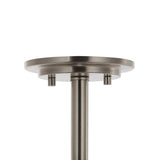 Clark 13.75" Modern Industrial Iron/Seeded Glass LED Semi Flush Mount