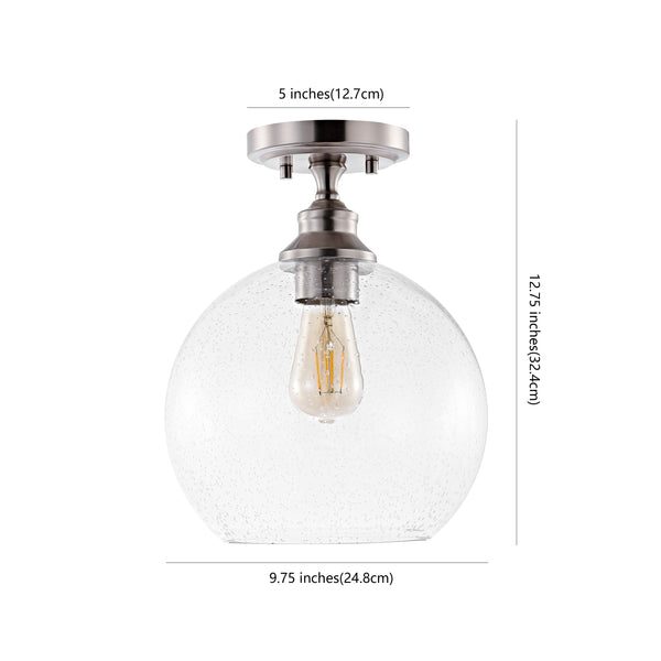 Dimension Image Nickel/Clear / 1 Light
