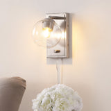 Pivoting 6" Minimalist Modern Plug-In or Hardwired Adjustable Iron LED Wall Sconce with Rotary Dimmer