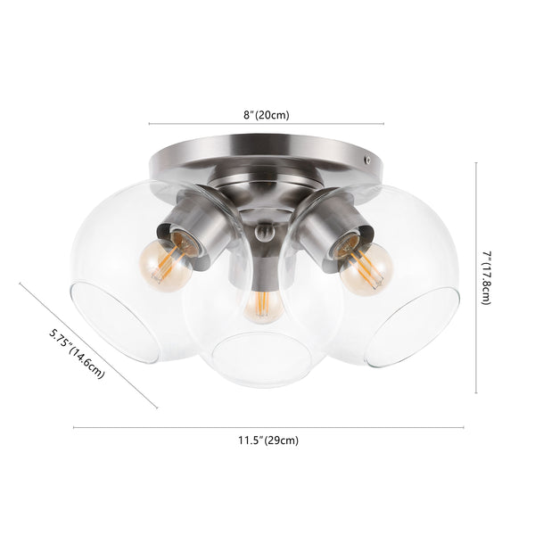Dimension Image Nickel/Clear / 3 Light