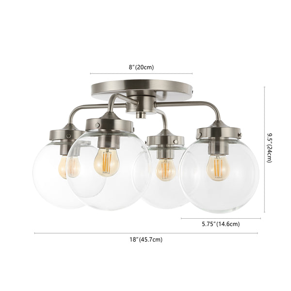 Dimension Image Nickel/Clear / 4 Light