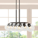 Sydney 33.5" Farmhouse Bohemian Iron/Glass Linear LED Pendant