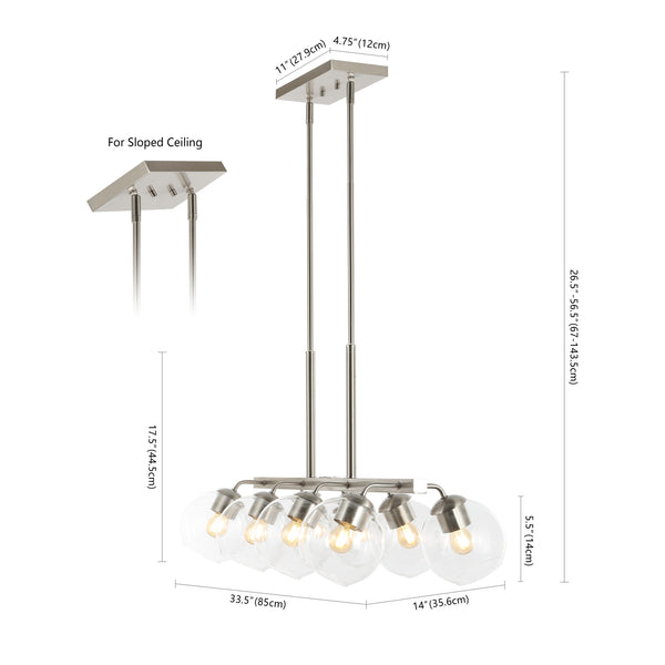 Dimension Image Nickel/Clear / 8-Light
