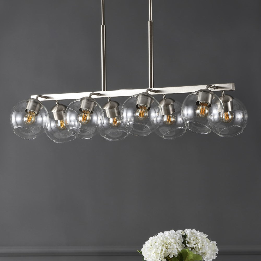 Sydney 33.5" Farmhouse Bohemian Iron/Glass Linear LED Pendant