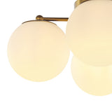 Rios 18" Bohemian Farmhouse Iron/Frosted Glass LED Semi Flush Mount