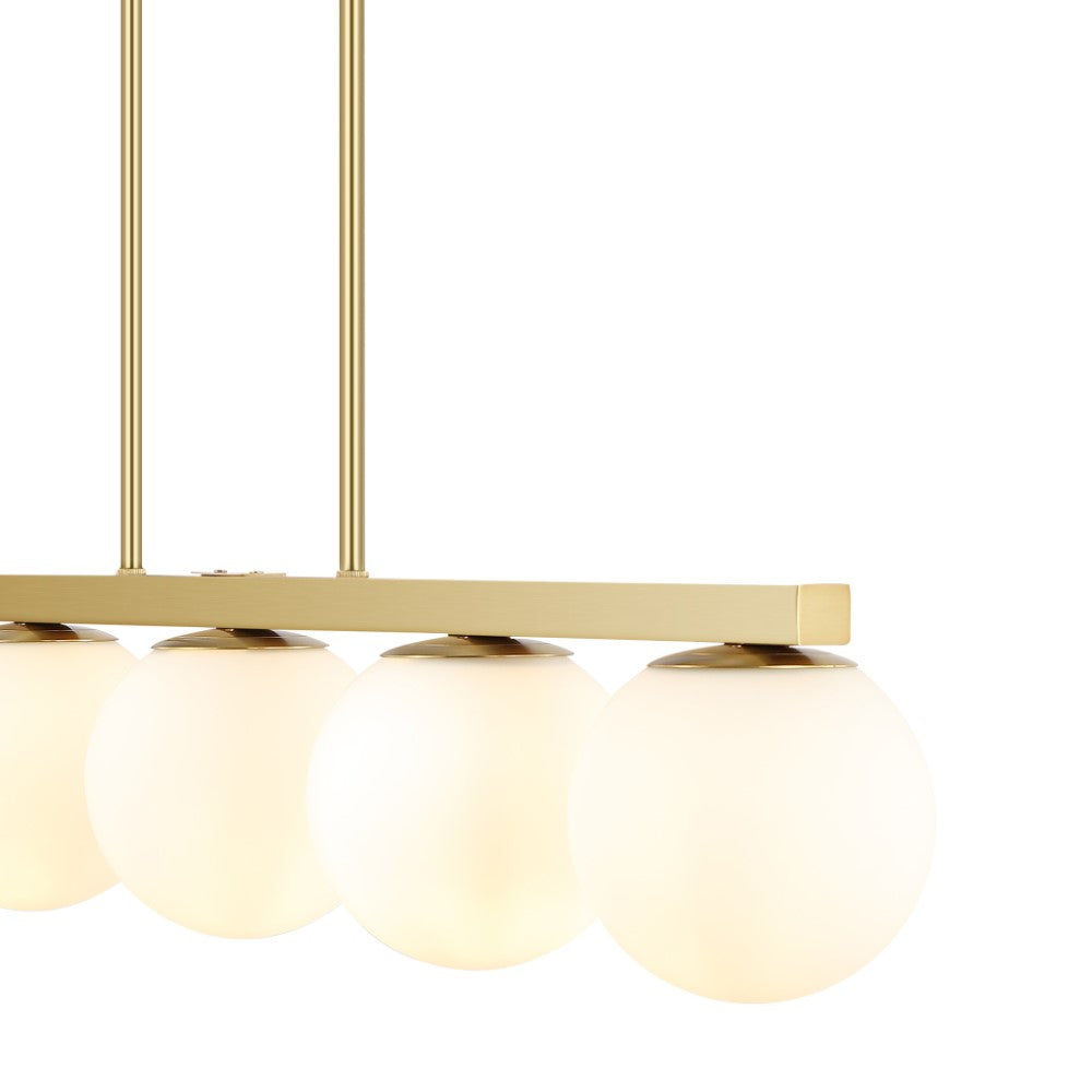 Rogers Parisian 45.5" Modern Glam Iron Globe Linear LED Pendant