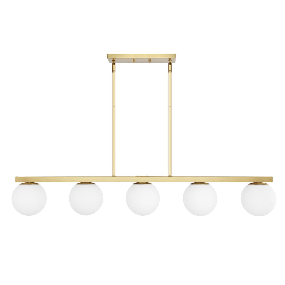 Rogers Parisian 45.5" Modern Glam Iron Globe Linear LED Pendant