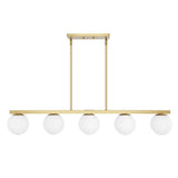 Rogers Parisian 45.5" Modern Glam Iron Globe Linear LED Pendant