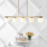 Rogers Parisian 45.5" Modern Glam Iron Globe Linear LED Pendant