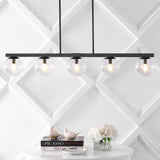 Rogers Parisian 45.5" Modern Glam Iron Globe Linear LED Pendant