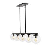 Rogers Parisian 45.5" Modern Glam Iron Globe Linear LED Pendant