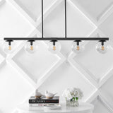 Rogers Parisian 45.5" Modern Glam Iron Globe Linear LED Pendant