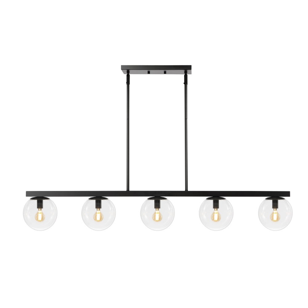 Rogers Parisian 45.5" Modern Glam Iron Globe Linear LED Pendant