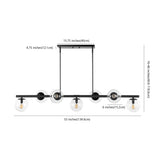 Rogers Parisian 45.5" Modern Glam Iron Globe Linear LED Pendant