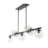 Rogers Parisian 45.5" Modern Glam Iron Globe Linear LED Pendant