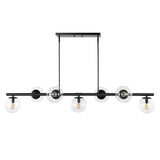 Rogers Parisian 45.5" Modern Glam Iron Globe Linear LED Pendant