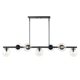 Rogers Parisian 45.5" Modern Glam Iron Globe Linear LED Pendant