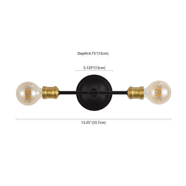 Dimension Image Oil Rubbed Bronze/Brass Gold / 2 Light