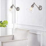 Fowler 8" Iron/Glass Adjustable LED Wall Sconce