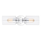 Spencer Edison 16.5" Cylinder Iron/Seeded Glass Farmhouse Contemporary LED Wall Sconce