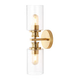 Spencer Edison 16.5" Cylinder Iron/Seeded Glass Farmhouse Contemporary LED Wall Sconce