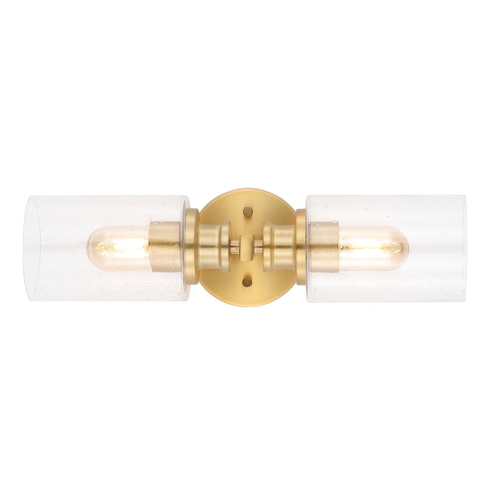 Spencer Edison 16.5" Cylinder Iron/Seeded Glass Farmhouse Contemporary LED Wall Sconce