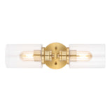 Spencer Edison 16.5" Cylinder Iron/Seeded Glass Farmhouse Contemporary LED Wall Sconce