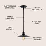 Mccarthy 34.25" Metal Farmhouse Industrial LED Pendant