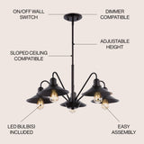 Mccarthy 34.25" Metal Farmhouse Industrial LED Pendant
