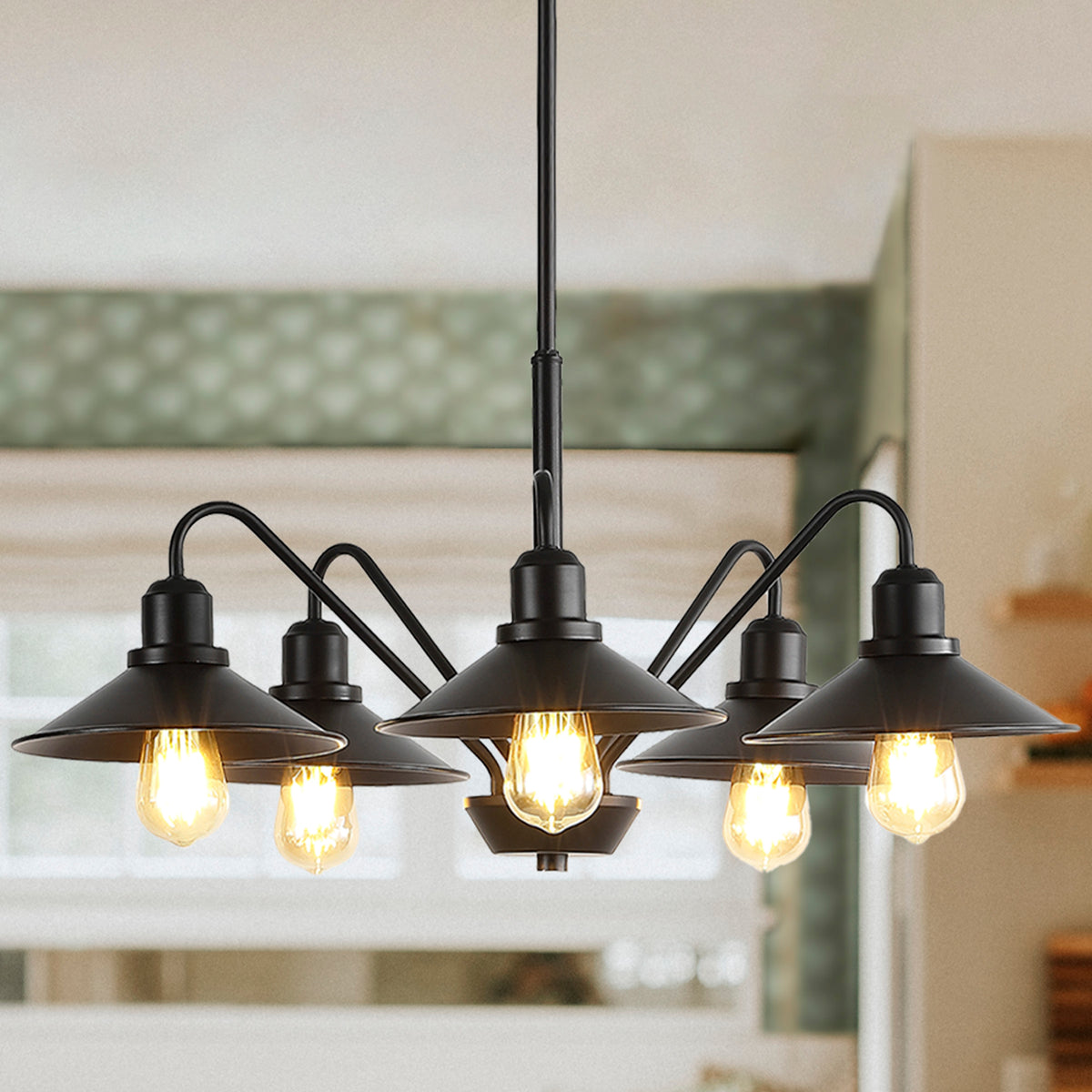 Mccarthy 34.25" Metal Farmhouse Industrial LED Pendant
