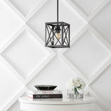 Darwin 8" Industrial Farmhouse Iron/Glass LED Pendant