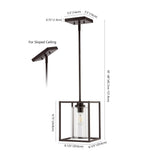 Pagoda 8.13" Industrial Farmhouse Iron/Glass LED Pendant