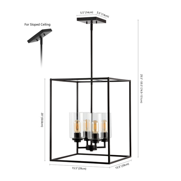 Dimension Image Oil Rubbed Bronze / 4 Light