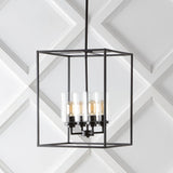 Pagoda 8.13" Industrial Farmhouse Iron/Glass LED Pendant