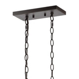 Rick 36" Industrial Farmhouse Iron/Glass Linear LED Pendant