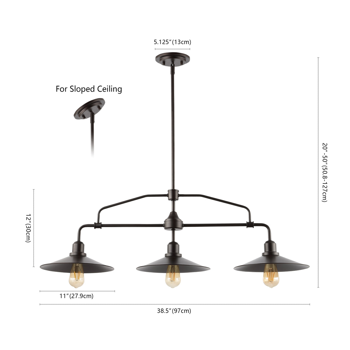 Mccarthy 34.25" Metal Farmhouse Industrial LED Pendant