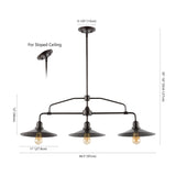 Mccarthy 34.25" Metal Farmhouse Industrial LED Pendant
