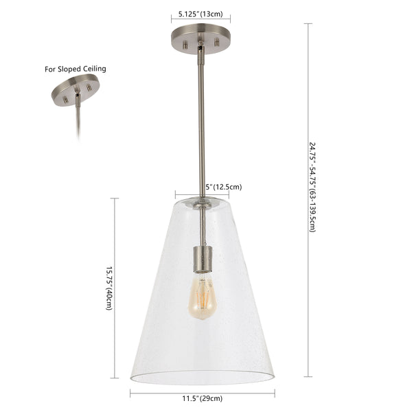 Dimension Image Nickel/Clear / 1 Light
