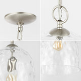 Haleigh 10" Industrial Designer Iron/Dimple Glass Dome LED Pendant