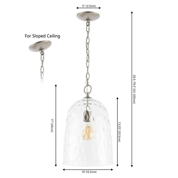 Dimension Image Nickel/Clear / 1 Light