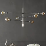 Diya 36" Modern Vintage Iron Arm-Adjustable LED Chandelier
