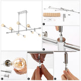 Diya 36" Modern Vintage Iron Arm-Adjustable LED Chandelier