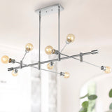 Diya 36" Modern Vintage Iron Arm-Adjustable LED Chandelier