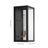 Elias 7" Iron/Glass Modern Industrial LED Outdoor Lantern