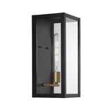 Elias 7" Iron/Glass Modern Industrial LED Outdoor Lantern