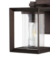 Shirley 7.25" Iron/Glass Modern Rustic Cube LED Outdoor Lantern Set 2