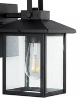 Donald 6.75" Iron/Seeded Glass Rustic Traditional Lantern LED Outdoor Lantern Set 2