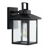 Donald 6.75" Iron/Seeded Glass Rustic Traditional Lantern LED Outdoor Lantern Set 2